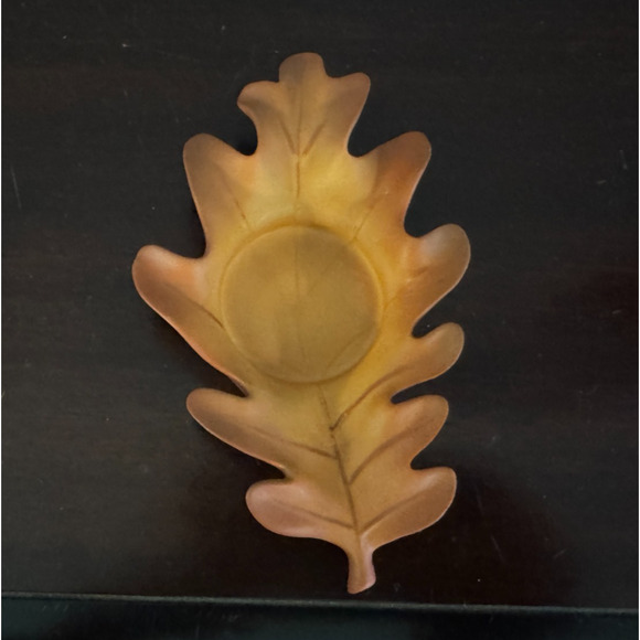 PartyLite Whispering Leaves Tealight Trio Autumn Leaf Candle Holders w/ Box - Picture 4 of 10